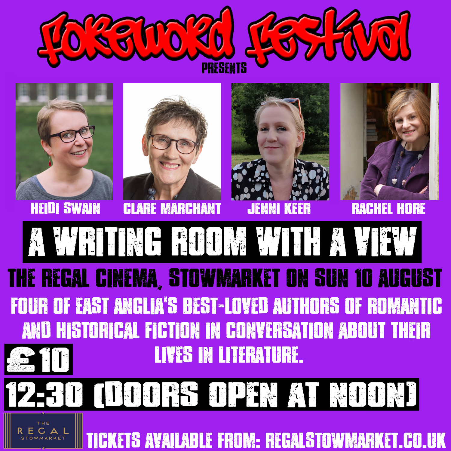 Join best-selling and award-winning authors Heidi Swain, Clare Marchant, Jenni Keer and Rachel Hore, in conversation about life, love, and their literary journeys – it's sure to be a treat!